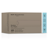 New Beginnings Bamboo Dry Wipes Box 100 Pack